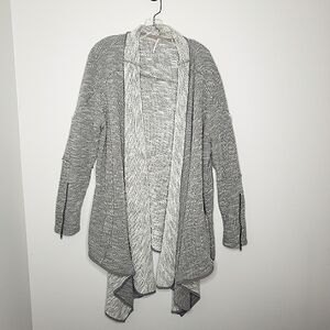 Free People Gray Open Front Cardigan